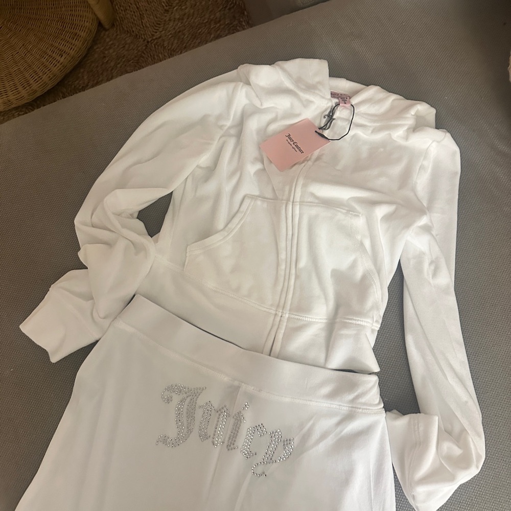 Juicy Couture White Hoodie and Skirt Set